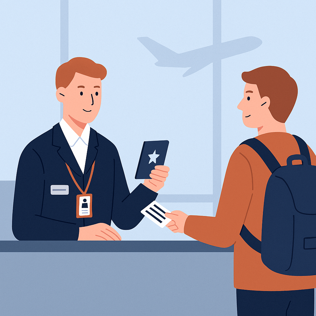 ① 신분확인(여권, 탑승권)